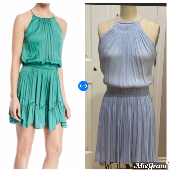 Halston Heritage Dresses & Skirts - Pleated Flounce Blouson Mini Cocktail Dress